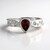 Bague en argent et Zircon rouge