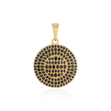 Schwarzer Spinell-Silberanhänger