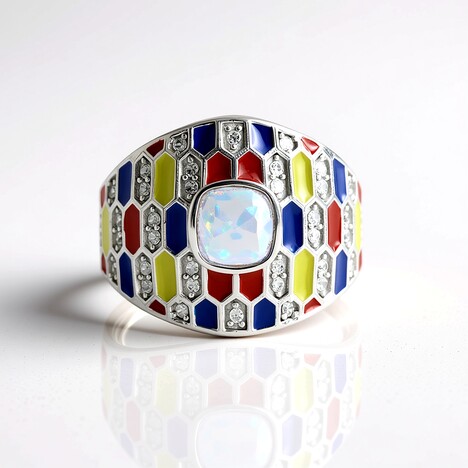 Anello in argento con Opale di Welo (SAELOCANA)