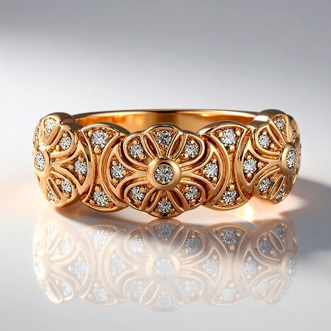 Anello in oro con Diamante Rose de France SI1 di Argyle (Annette)