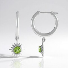 Orecchini in argento con Peridoto (de Melo Essence)