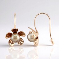 Pendientes en plata con Perla Ming púrpura (TPC)
