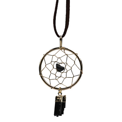 Accessorio in ottone con Tormalina Nera (Lapis Vitalis)