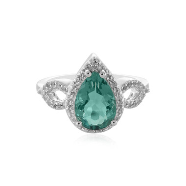 Zilveren ring met een Belgian Teal Fluoriet