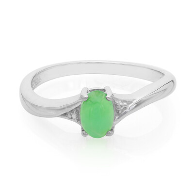 Bague en argent et Chrysoprase impériale