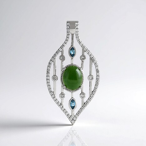 Ciondolo in argento con Giada Canadese