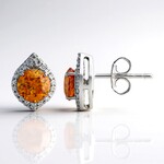 Boucles d'oreilles en argent et Sphalérite (de Melo Essence)