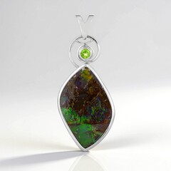 Ciondolo in argento con Ammolite