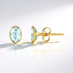 Orecchini in argento con Topazio Blu Cielo