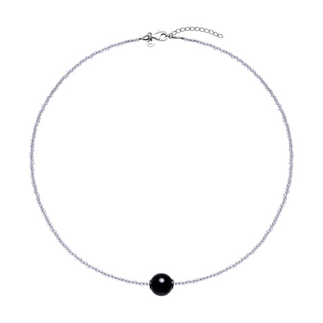 Collar en plata con Ónix negro (MONOSONO COLLECTION)