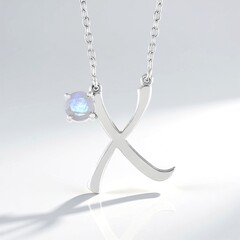 Collana in argento con Pietra di Luna Arcobaleno