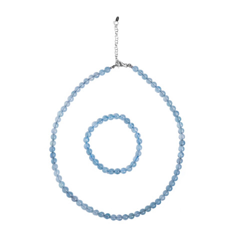 Parure in argento con Acquamarina