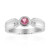 Anello in argento con Tormalina Rosa Brasiliana (Pallanova)