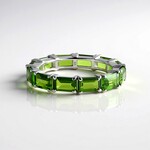 Anello in argento con Diopside Russo