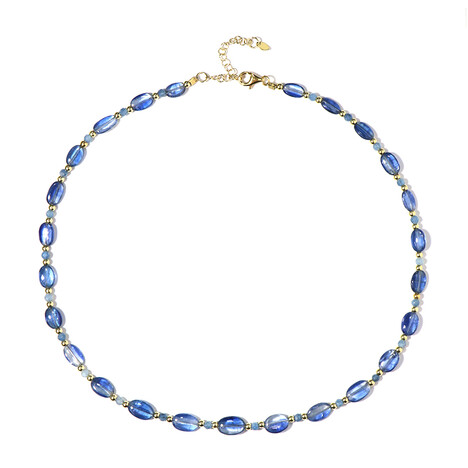 Zilveren halsketting met Braziliaanse Aquamarijnen