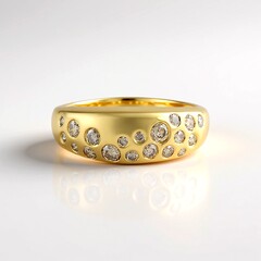 Anello in argento con Diamante Champagne I2