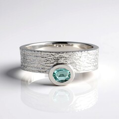 Anello in argento con Smeraldo Color Paraiba