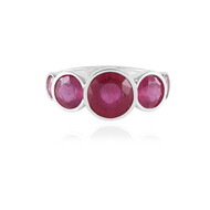 Pinkfarbener Madagaskar-Saphir-Silberring (de Melo Essence)