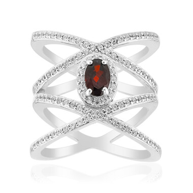 Granat-Silberring