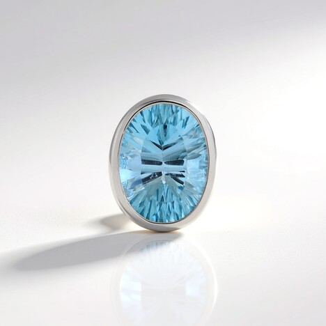 Ciondolo in argento con Topazio Blu Cielo (MONOSONO COLLECTION)