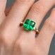 14K AAA Zambian Emerald Gold Ring (CIRARI)