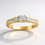 Anillo en oro con Diamante SI1 (G) (Annette)