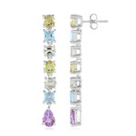 Zilveren oorbellen met lavendel amethisten