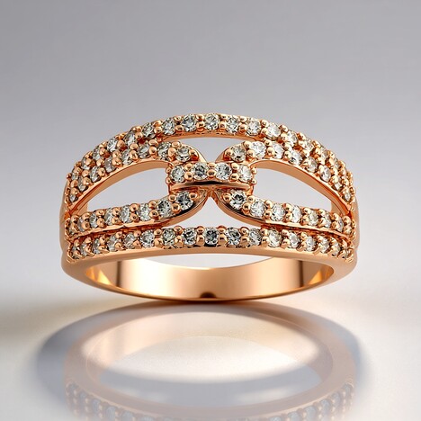 Anello in oro con Diamante Rose de France SI1 di Argyle (Annette)