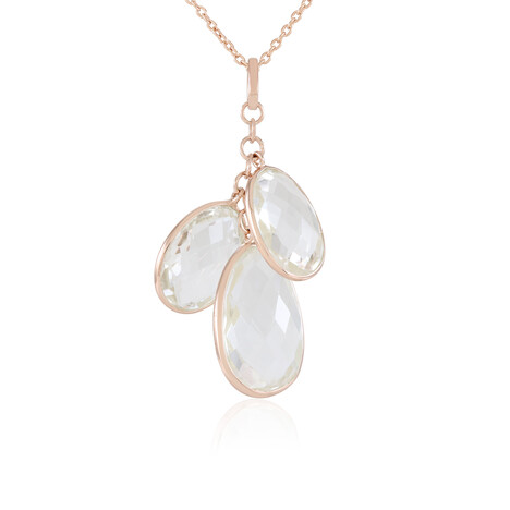 Collana in argento con Quarzo Bianco (KM by Juwelo)