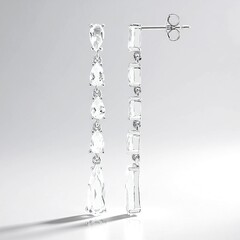 Orecchini in argento con Topazio Bianco