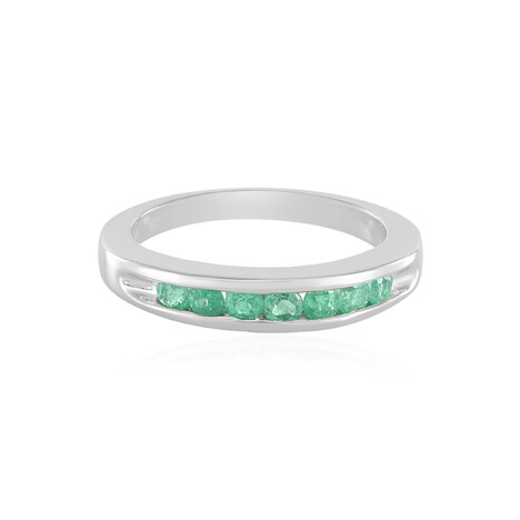 Colombian Emerald Silver Ring