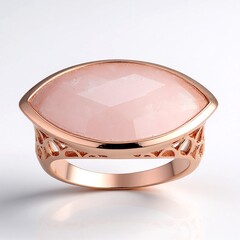 Anello in argento con Quarzo Rosa