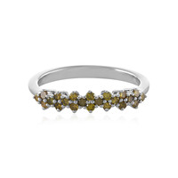 Gelber I1 Diamant-Silberring