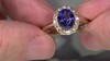 Gouden ring met een AAA tanzaniet (CIRARI)