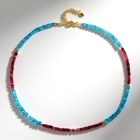 Collana in argento con Apatite Blu