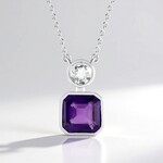 Collana in argento con Ametista Zambiana (de Melo)