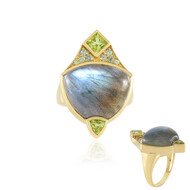 Anello in argento con Labradorite Verde Maniry (KM by Juwelo)