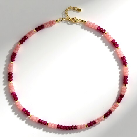 Collana in argento con Quarzo Ciliegia (Riya)