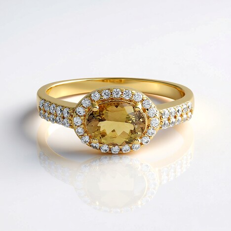Anello in argento con Tanzanite Gialla (non riscaldata)