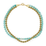 Collana in argento con Amazzonite (Riya)