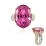 Pinkfarbener Topas-Silberring (Gems en Vogue)
