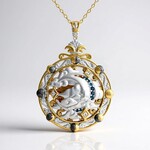 Collana in argento con Topazio Blu Londra (Gems en Vogue)