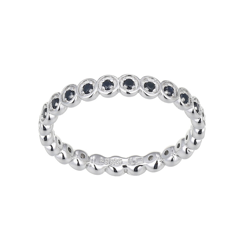 Zafiro negro Anillo de plata