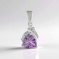 Ciondolo in argento con Ametista Rose de France