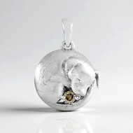 Colgante en plata con Diamante champán I2 (de Melo Essence)