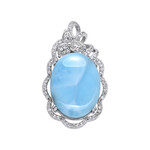 Larimar-Silberanhänger