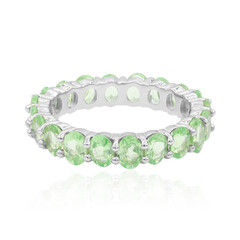 Anillo en plata con Tsavorita