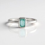 Anello in argento con Smeraldo Color Paraiba