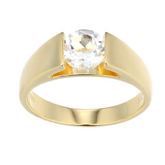 White Topaz Silver Ring