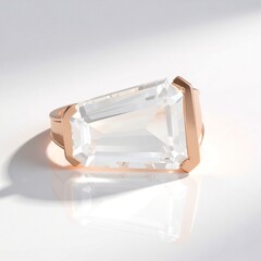 Anello in argento con Quarzo Bianco